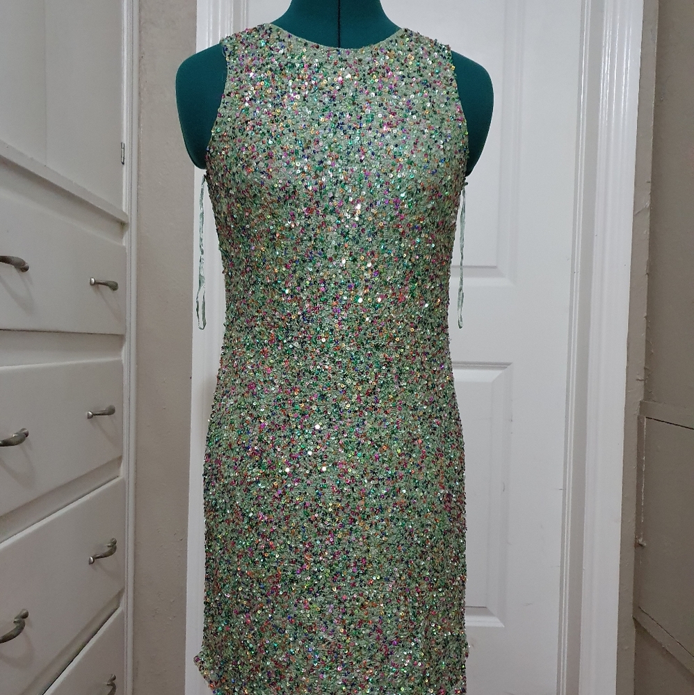 Gianni Bini Green Sequin Dress